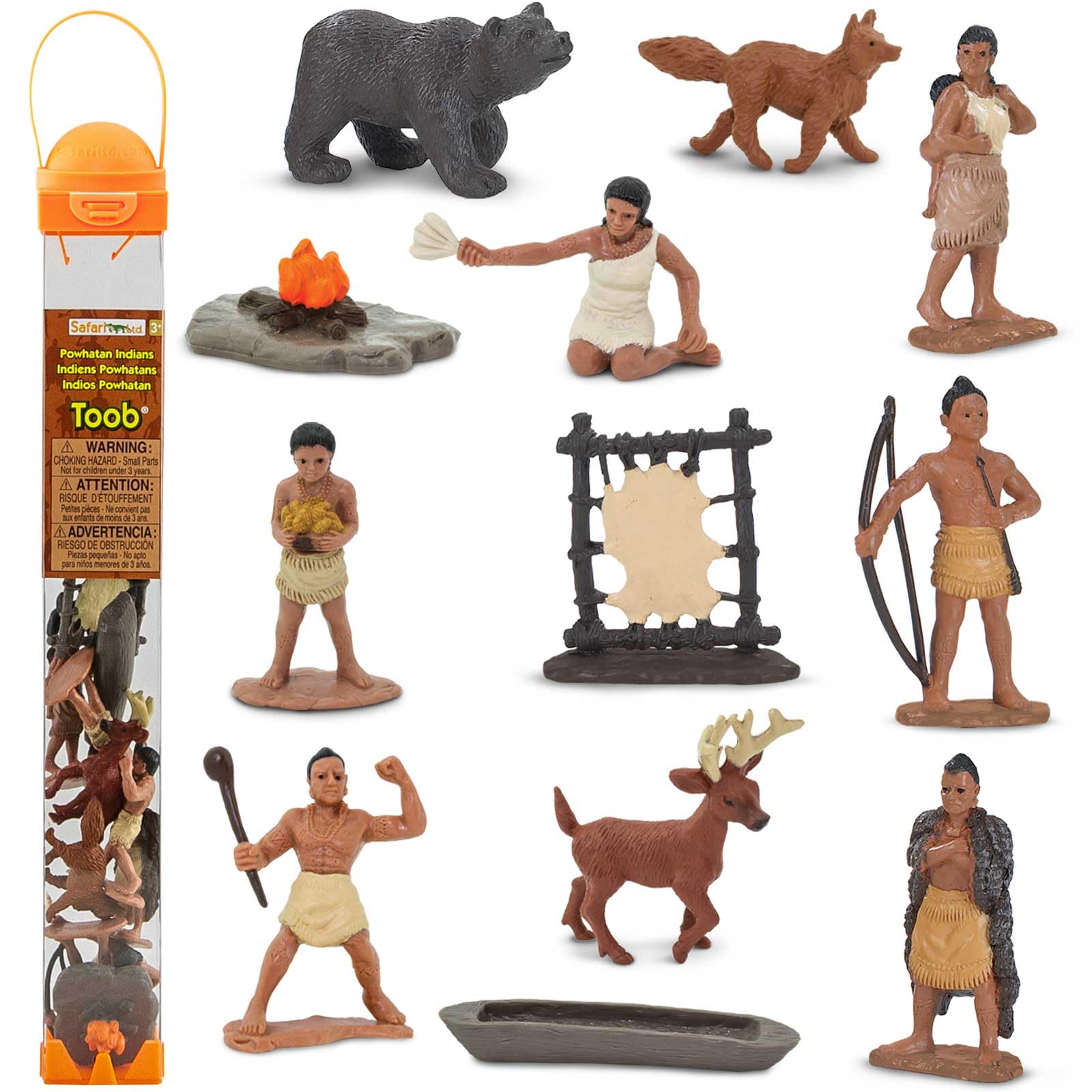 Amazon.com: Safari Ltd. Powhatan Indians TOOB - 12 Figurines: Camp